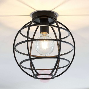 Lampa sufitowa klatka Bekira, czarna