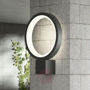 Kinkiet zewnętrzny LED Ring, szary grafitowy