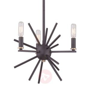 Mająca kolor brązu lampa wisząca Carnegie