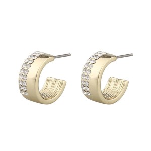 Snö Of Sweden Marseille Small Oval Earring Gold / Clear