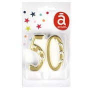 Actuel - Świeczka urodzinowa złota - 50
