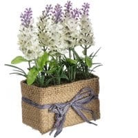Sztuczna roślina w doniczce Lavander Flowers White