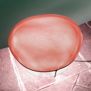 Zewnętrzna lampa dekoracyjna PILL-LOW, b.-czerw.