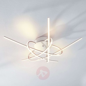 Emylia – lampa sufitowa LED, nikiel satynowany