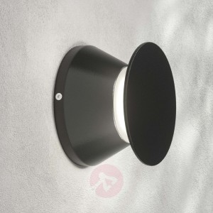 Kinkiet zewnętrzny LED Edna, okrągły, ciemnoszary