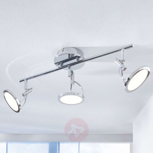Spot sufitowy LED Jorne, chromowany, 3-punktowy