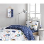 Komplet pościeli Single Ranforce Spacex Dark Blue