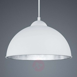 Industrialna lampa wisząca JIMMY, biała/srebrna