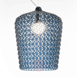 Designerska lampa wisząca Kabuki, jasnoniebieska