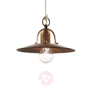 Rustykalna lampa wisząca Osteria 24 z mosiądzu