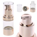 Butelka z pompką - podróżna - 20 ml - Złoty + przezroczysty