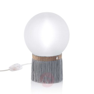 Slamp Atmosfera lampa stołowa Fringe, Ø 20cm szara