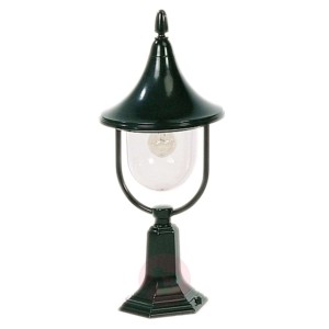 Szarmancka lampa na cokół Venetie, zielona