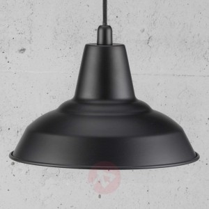 Czarna metalowa lampa wisząca Lyne