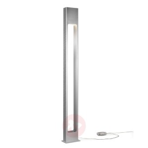 Efektowna lampa podłogowa Note w kolorze srebrnym