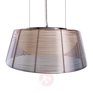 Okrągła lampa wisząca Filo Sat, srebrna