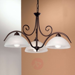 3-punktowa lampa wisząca JANA alabastrowe szkło