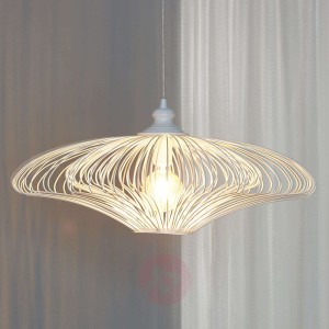 Biała lampa wisząca klatka Jella, 73 cm
