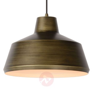 Lampa wisząca Neil z metalowym kloszem, brąz