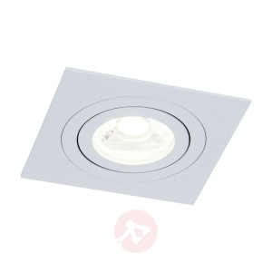 Reflektor wpuszczany Atom GU10, biały, kątowa rama