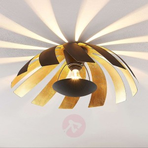 Lucande Archilleas lampa sufitowa, czarno-złota