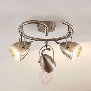 Lindby Jadon lampa sufitowa LED nikiel 29,7cm