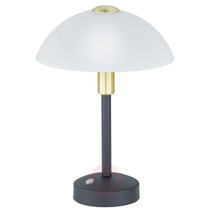 4-st. ściemniana lampa stołowa LED Donna, czarna