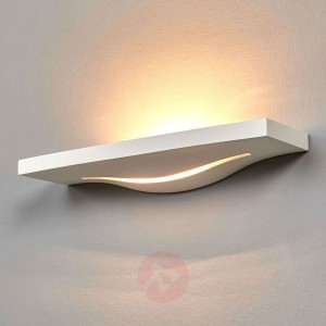 Atrakcyjna lampa oświetlająca ścianę Lilia z gipsu