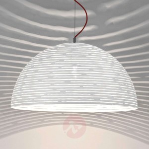 Duża lampa wisząca Magdalena biała 70 cm