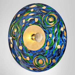 Niebiesko-zielona lampa ścienna AQUA