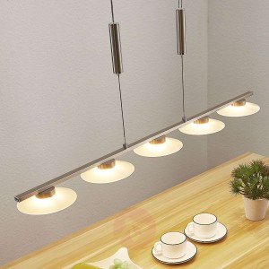 Lampa wisząca LED w formie belki Elisea, 5-pkt.