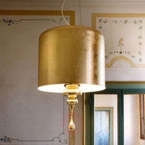 Elegancka lampa wisząca Eva S3+1 złota