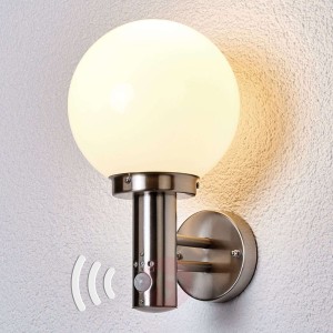 Lampa zewnętrzna NADA ze stali szlachetn. z czujn.