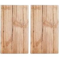 Zestaw 2 płyt ochronnych na kuchenkę Wood 30x52 cm