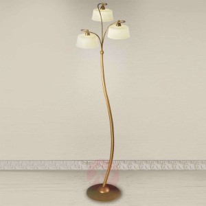 Lampa podłogowa Alessio 3 klosze ze szkła Scavo