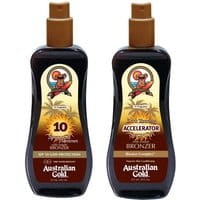 Australian Gold SPF 10 Spray Gel Bronzer 237ml + Australian Gold Accelerator Spray Gel 237ml