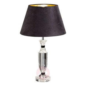 Lampa stołowa Paliano, kryształowa stopa