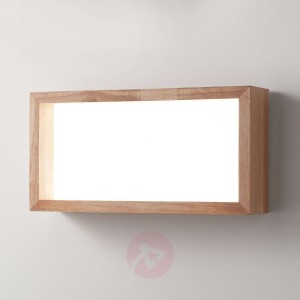 Ozdobny kinkiet LED Window, rama z drewna