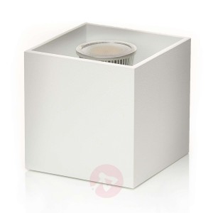 Lindby Parvin aluminiowy downlight, kątowy, biały