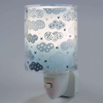 Niebieska lampka nocna LED Clouds do gniazdka