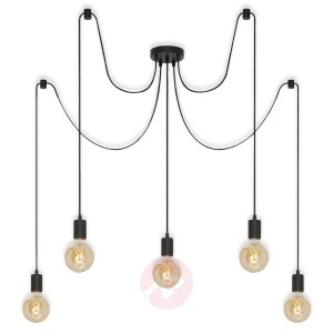 Lampa wisząca 4104-055 Black Steel, 5-punktowa