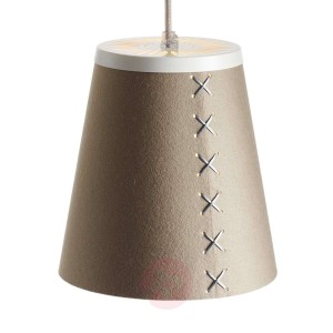 Lampa wisząca FLÖR z filcu wełnianego, stone