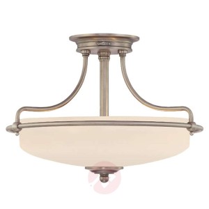 Lampa sufitowa Griffin, Ø 43 cm, nikiel antyczny