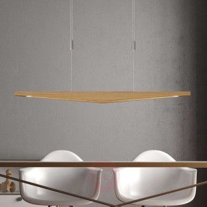 Lucande Dila lampa wisząca LED dąb naturalny 118cm