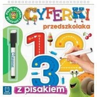 Cyferki przedszkolaka 5-6 lat. Seria z pisakiem. Piszę, liczę i zmazuję