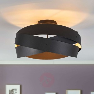 Czarna lampa sufitowa Tornado