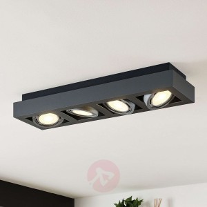 Spot sufitowy LED Ronka, 4-pkt., długi, szary