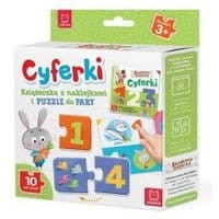 Cyferki. Książeczka z naklejkami i PUZZLE do pary