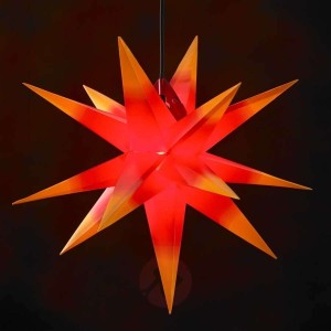 Gwiazda Ganesha 18-ramienna, czerwono-żółta