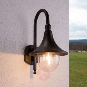 Elegancja lampa ścienna zewnętrzna Daphne w czerni
